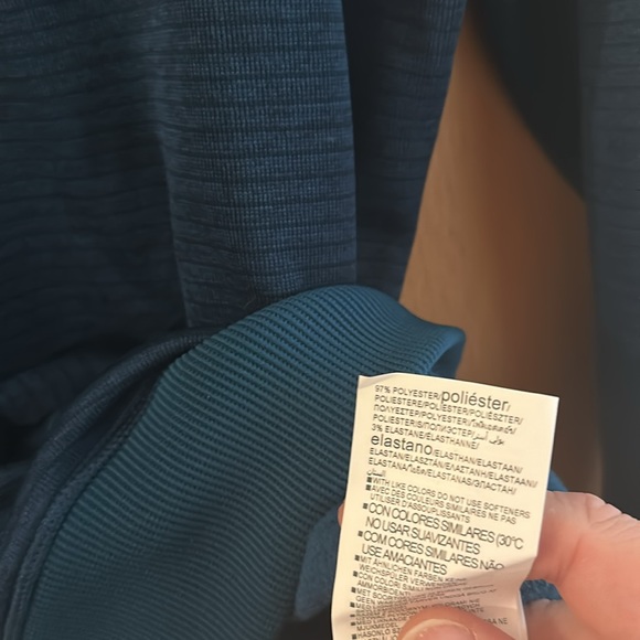 Under Armour Storm Coldgear Striped Quarter Half Zip Sweatshirt Blue Size Large - Picture 6 of 11